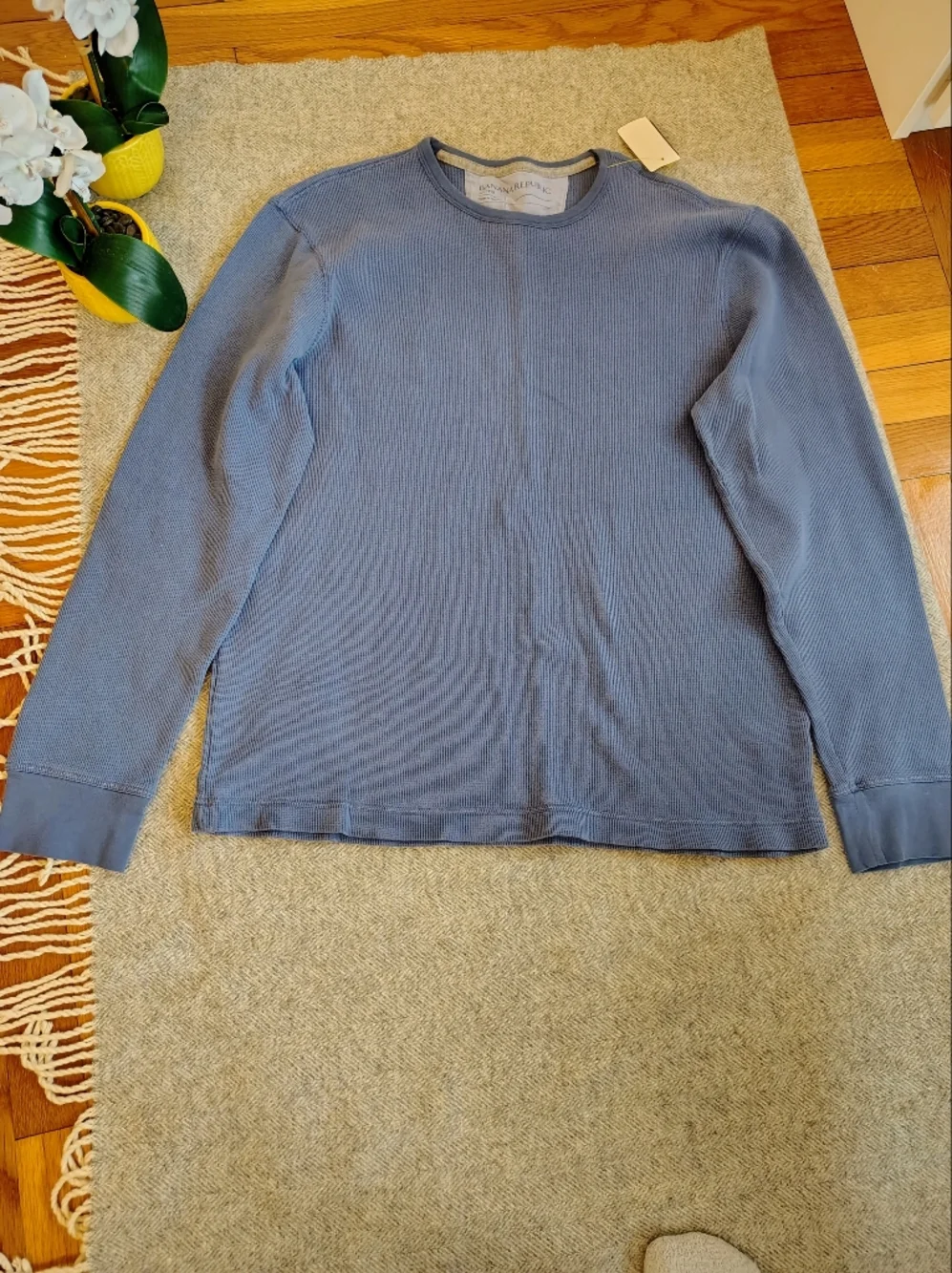 Banana Republic Men's Long Sleeve Crewneck Sweater - Blue